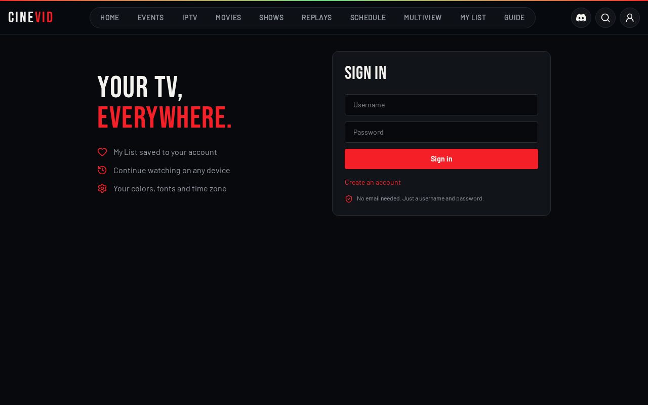 Signing in on desktop